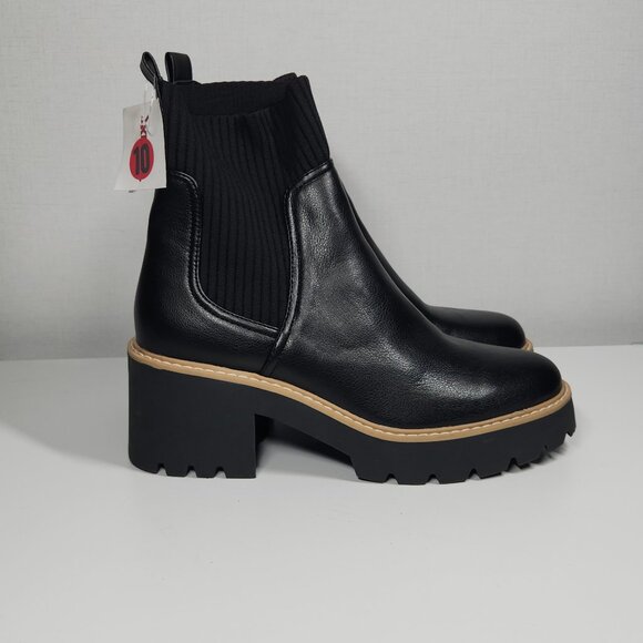 Dolce Vita Trooper Platform Chelsea Boots Women's Size 10 Black - Picture 3 of 12